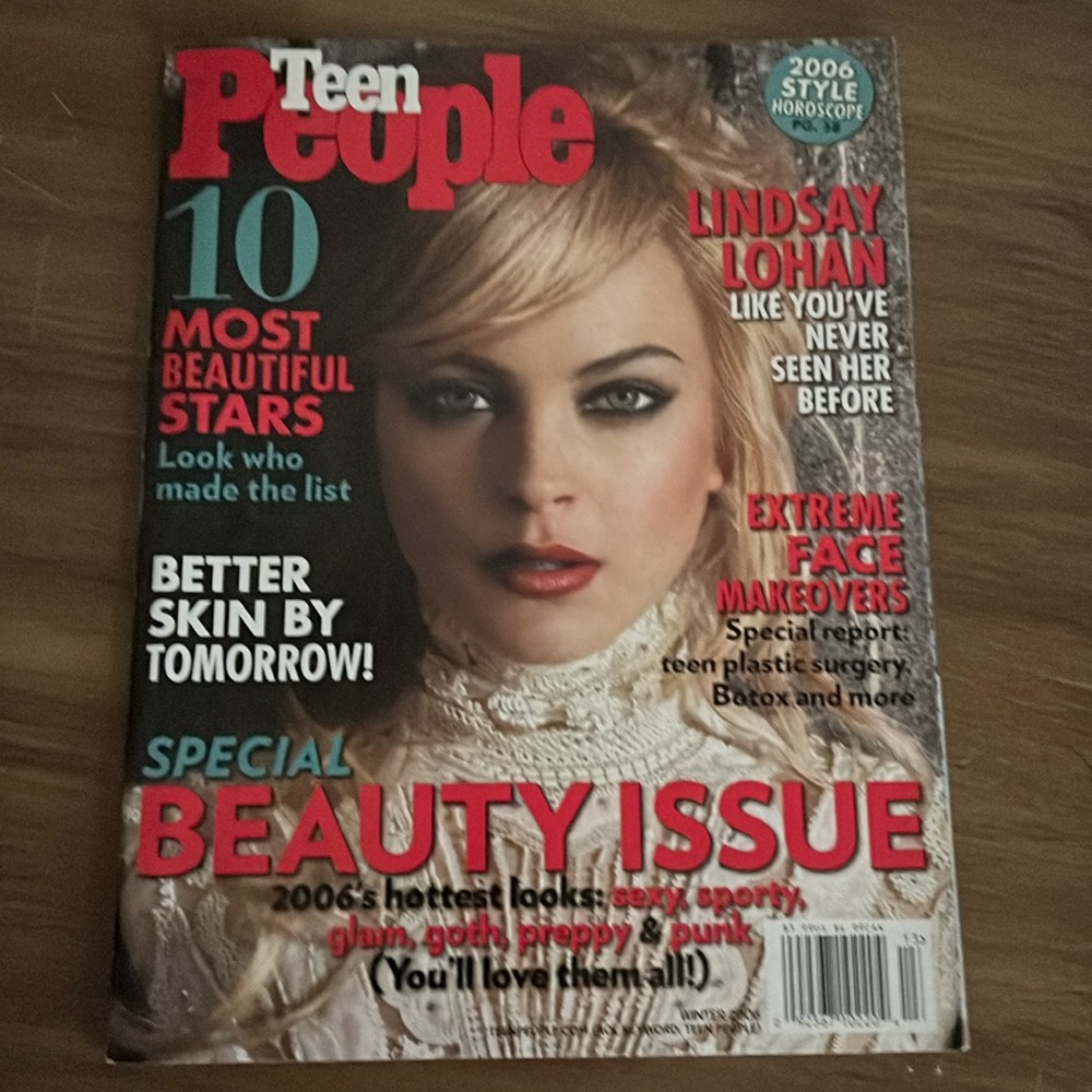 Rare Issue Teen People Winter 2006 Issue Lindsay Lohan
